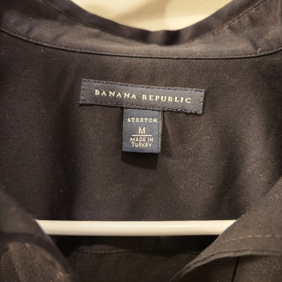 Banana Republic Black Button Down Shirt Size Medium - Picture 2 of 4